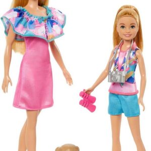 Barbie Anziehpuppe Barbie Puppe + jüngere Schwester Stacie Geschwisterabenteuer 3+