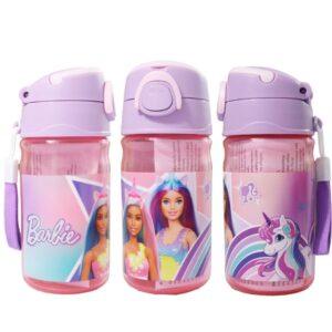 Barbie Trinkflasche Barbie Kinder Sport Wasserflasche Flasche Trinkhalm Griff 350 ml Barbie Trinkflasche Barbie Kinder Sport Wasserflasche Flasche Trinkhalm Griff 350 ml