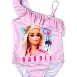 Barbie Badeanzug mit Barbie Mädchen Schwimmanzug mit Rüschen Gr. 98 – 128 cm Barbie Badeanzug mit Barbie Mädchen Schwimmanzug mit Rüschen Gr. 98 - 128 cm